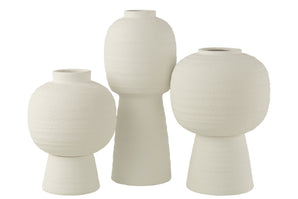 Vas i keramik - Lantern, vit small