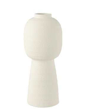 Vas i keramik - Lantern, vit large