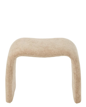Bågformad fotpall i tyg - N Shape, beige