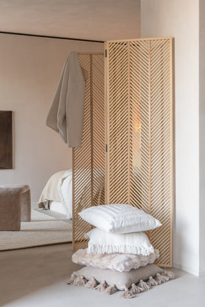 Bågformad fotpall i tyg - N Shape, beige