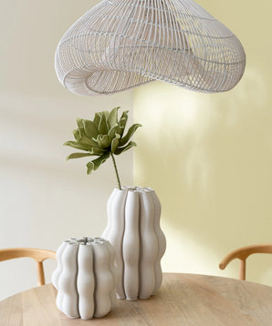 Vas i keramik - Naos, beige large