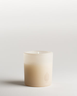 Ljuslykta i frostat glas med LED-ljus - vaniljvit 9x10cm