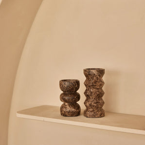 Candlestick marble, Rhombus, brown