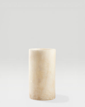 VELA - ljuslykta i alabaster, vit, medium