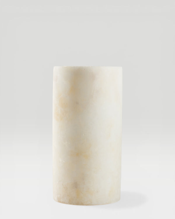 VELA - ljuslykta i alabaster, vit, large