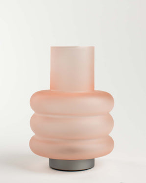 Bordslampa med LED - Rings Glas, rosa