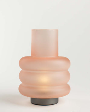 Bordslampa med LED - Rings Glas, rosa
