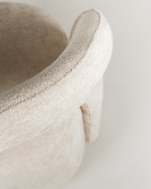 Fåtölj bågformad rygg - Accent, textil beige