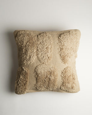 Kudde ullplättar - beige 45x45cm