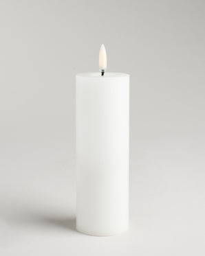 LED-blockljus med smält stearinlook - Smooth 5x14,5cm