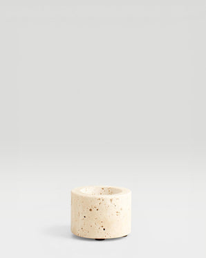 Candle lantern travertine