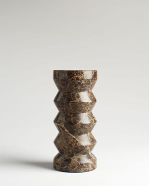 Ljusstake - Rhombus, brun marmor