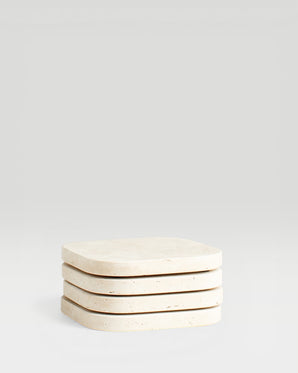 Coasters travertine 4-pack