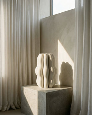 3D printed vase - Naos beige large