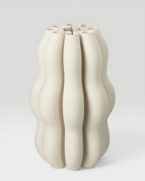 3D printed vase - Naos beige large