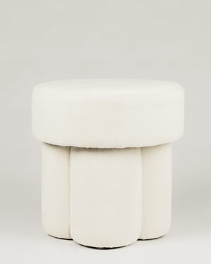 Puff rund - Curtea, creme 42x43cm