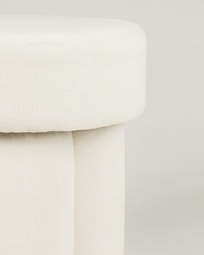 Puff rund - Curtea, creme 42x43cm