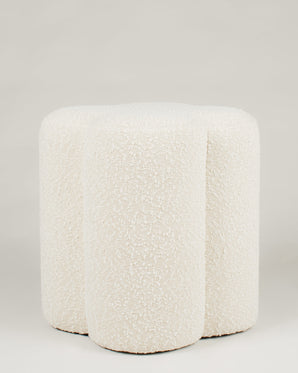 Puff i bouclé - Nalani, creme