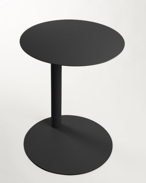 Runt sidobord i metall - Round, svart