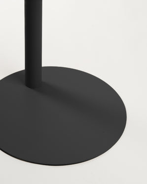 Runt sidobord i metall - Round, svart