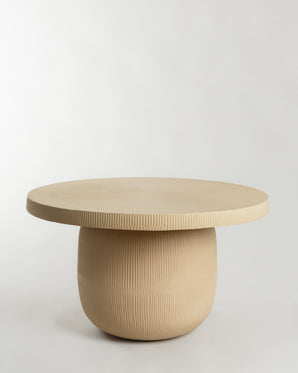 Runt soffbord - Tigran, matt sand 75cm