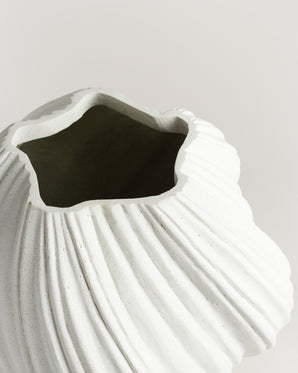 Vas i stengods - Swirl, creme small
