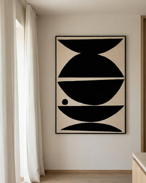 Canvas painting - Frame Shapes, brown/black
