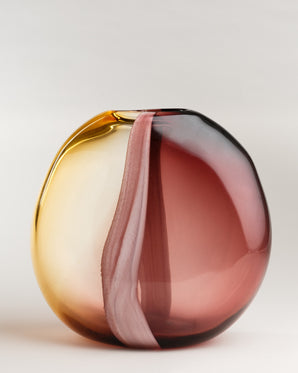 Glasvas - Arun, mahogny/gul medium