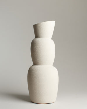 Keramikvas - Aram, creme 14x37cm