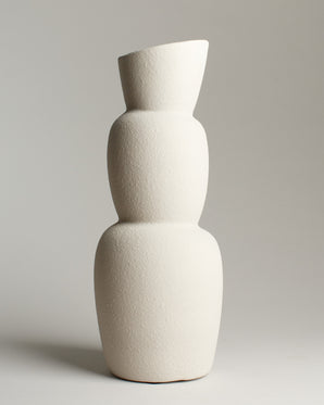 Keramikvas - Aram, creme 19x46cm