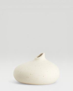 Assago - vas i keramik, creme, S