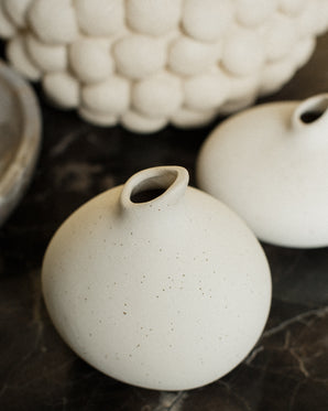 Vas Assago - keramik, creme, small