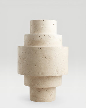 Vase, travertine